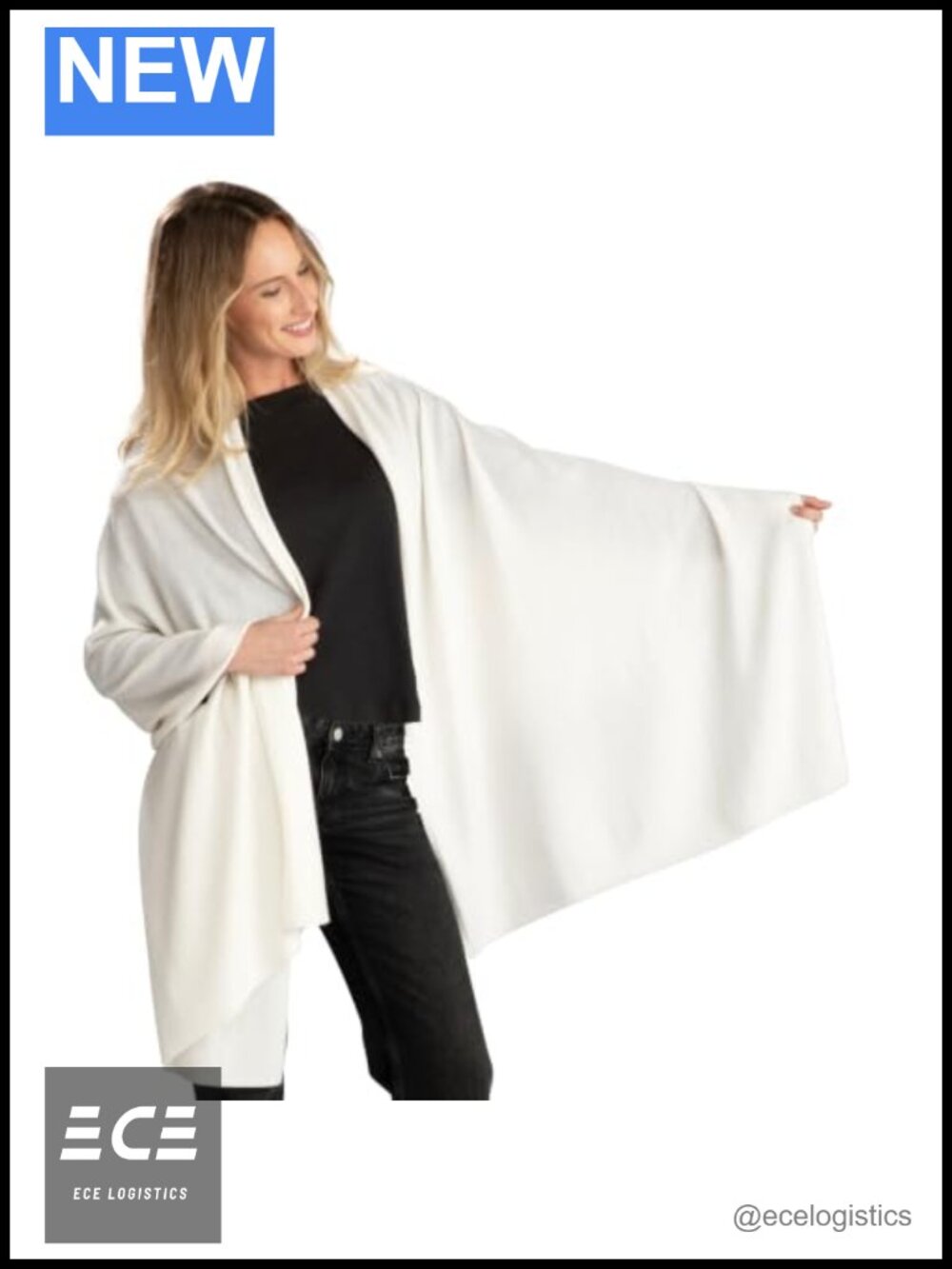 100% Cashmere Travel Wrap Oversized Shawl Blanket 80x30